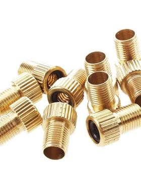 10Pcs Brass Presta to Schrader Adaptor Valve Bicycle Bike P