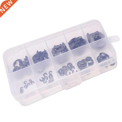 120pcs E-Clip & Retaining Ring Circlips Assortment Kit 1