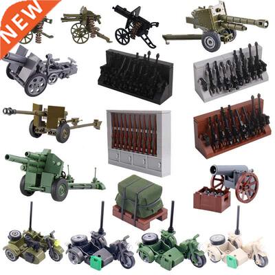 MOC Military SWAT Weapon WW2 Toy Gun Sandbag Cannon Building