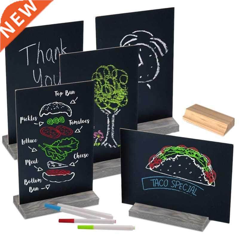 Mini Chalk Board Double Sided Chalkboard Sign with Stand Tab