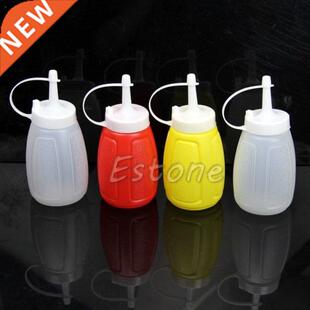 2Pc 200ml Plastic Sauce Oil Vinegar Ketchup Squeeze Mustard