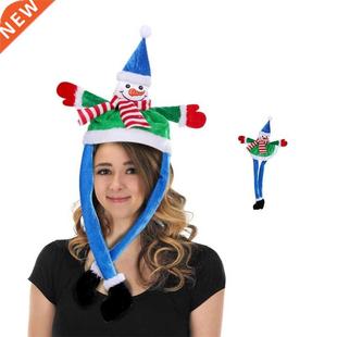 Novelty Santa Party Christmas Moving Hat Ear Funny Snowman