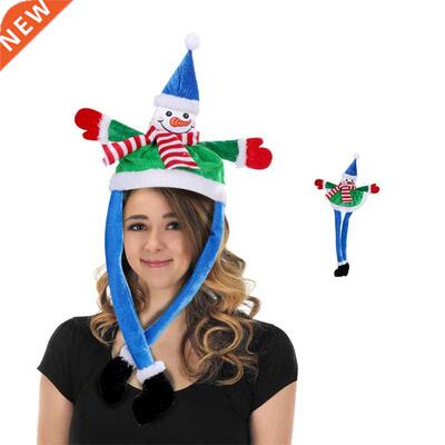 Funny Christmas Hat Novelty Santa Snowman Ear Moving Party H
