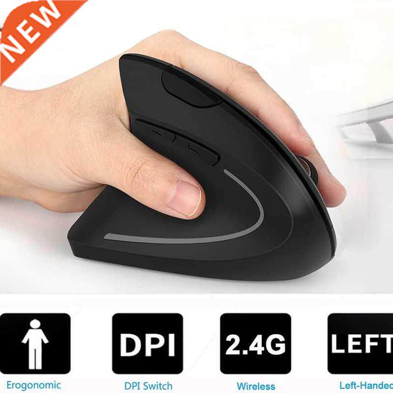 Left Hand Wireless Mouse Ergonomic Vertical Computer Gaming