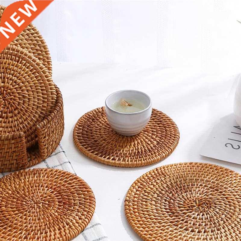 Placemat Pad Coaers Kitchen Table Mats Rattan Caoaer Bow