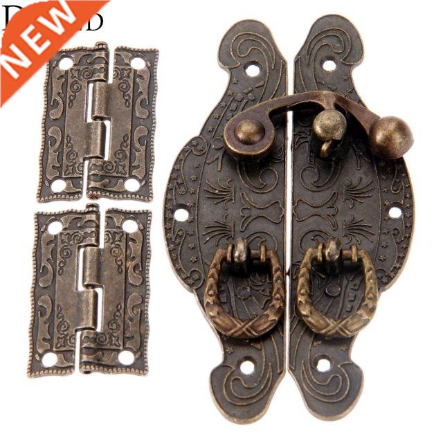 3Pcs/set Furniture Fittings Antique Bronze Cabinet Hinges w/