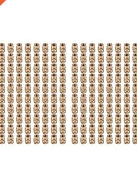 200Pcs M3 Thread Knurled Brass Threaded Heat Set Heat Resist