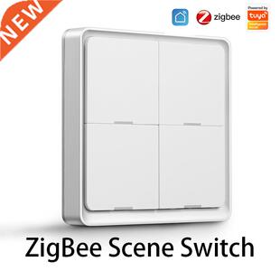 4 Gang Tuya Zigbee Wireless Switch Zigbee .0 Sticker Batter