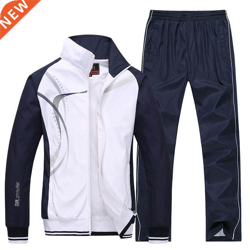 Men Sportswear New Spring Autumn Tracksuit 2 Piece Sets Spor