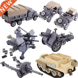 Soldier Figures Building WW2 Weapon USA Blocks Gun Military