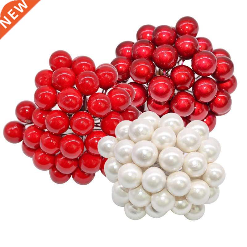 100pcs/lot Mini Plastic Fake Small Berries Artificial Flower