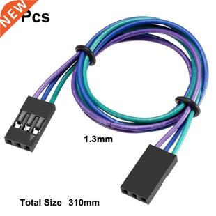 Long Female 3Pins 3pcs Wire 310mm Ribbon UXCELL