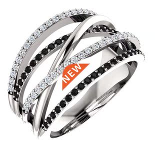 Ethnic Style With New Black& Rings Twist Finger Huitan Women