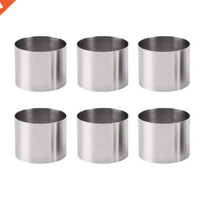 6 Pieces Round Biscuit Cutter Stainless Steel Mousse Ring Mi