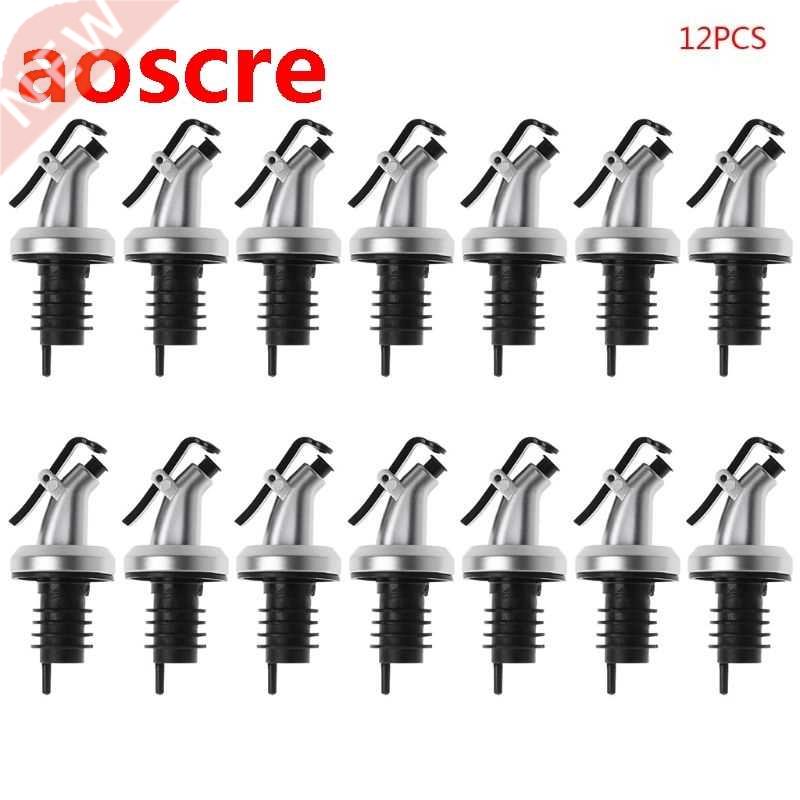 12pcs Olive Oil Sprayer Liquor Dispenser Wine Pourers Flip T