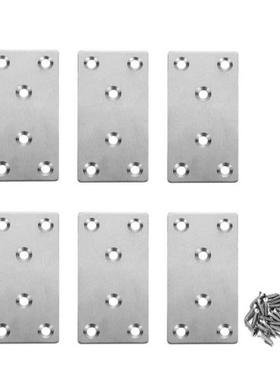 6 PCS Mending Plates Straight Brace Brackets Heavy Duty Flat