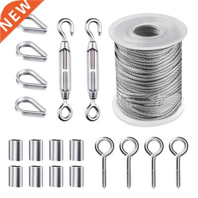 19Pcs Garden Wire Rope Turnbuckle Wire Tensioner Strainer Wi