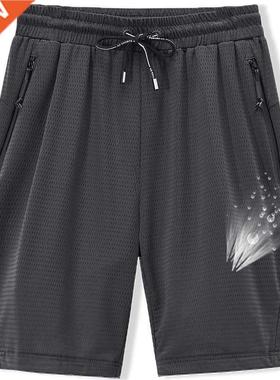 Large Men's Shorts Mesh Elastic Summer Breeches 8XL 6XL Big