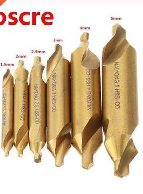 6Pcs/set HSS M35 Cobalt Center Drill Bit 1.5/2/2.5/3/4/5mm S