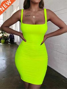 Bodycon Women Dress dress Back fashion Mini new Green Summer