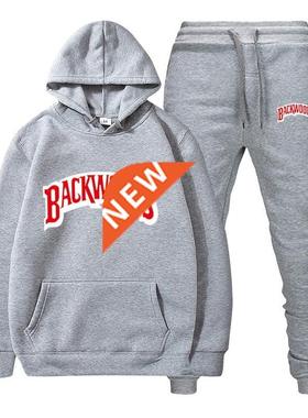 Fashion Brand Backwoods Men's Set Fleece Hoodie Pant