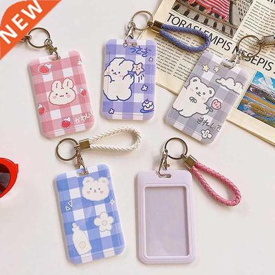 Woen en Business Card Holder Cartoon Cute Retractable Cred