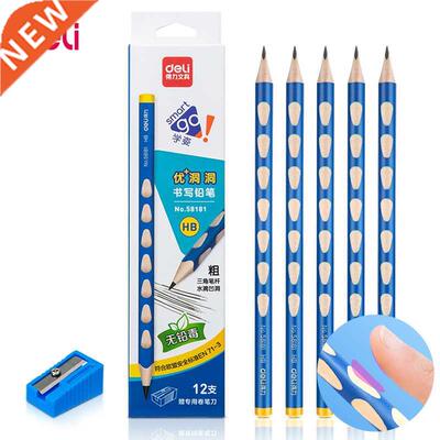 Deli thick rod pencil children HB wood pencils painting