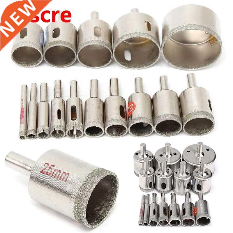 15pcs Diamond Coated Drill Bits Set Tile Marble Glass Cerami