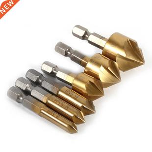 Bit Sha Flute Hex Drill Countersink Chamfer 6PCS