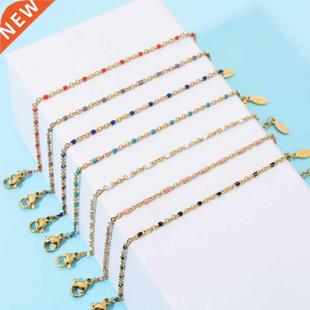 ZMZY Boho Stainless Steel Bracelets for Women Cute Enamel Br