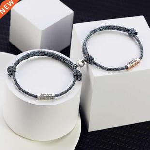 Bracelet Couple Magnetic Attracts Personalized Custom Name