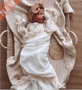Fringe Layer Cotton Tassel Blanket Newborn Bla Baby