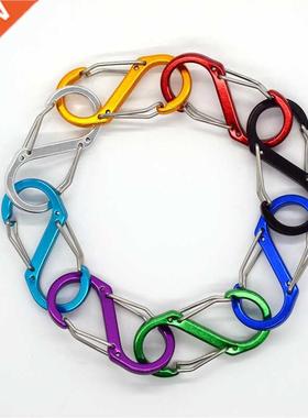 1/2//8 PCS Multicor Spring hook Aluminum Alloy Carabiner