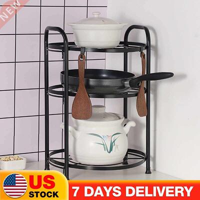 Layers Pan Organizer Holder Shelf Cookware Pot Rack For Ki