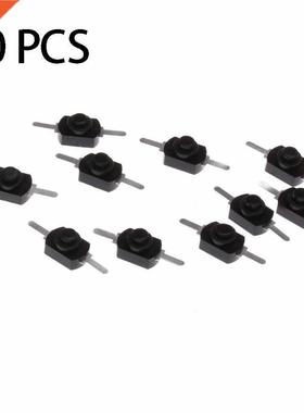 10Pcs 1A 30V DC 250V Black Latching On Off Mini Torch Push B