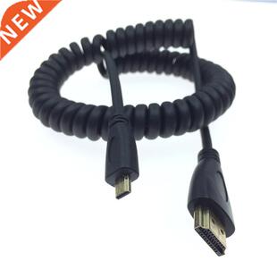Coiled Spring High-Speed Micro HDMI-compatible To HDMI-compa