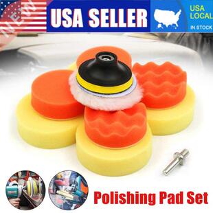 10Pcs 3inch/75mm Sponge Car Polisher Waxing Pad Buffing Kit