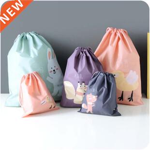 Waterproof Drawstring Underwear Shoes Bag Travel Storage Pou