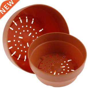 Artificial Mini Round Plastic Plant Flower Pot Home Office D