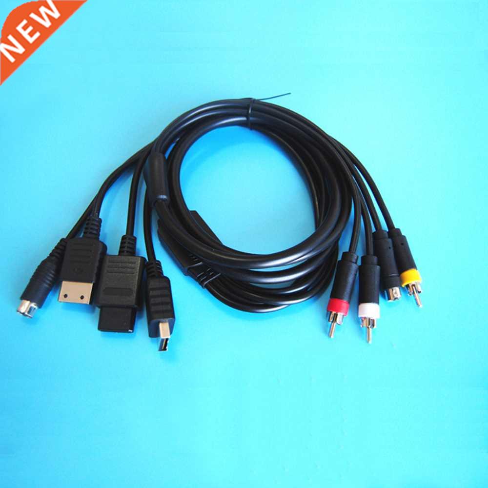 Multi in 1 cable S Video Cable RCA AV Cord for Sega Saturn S
