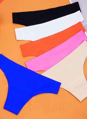 3Pcs/pack Seamless Thong Women Low Rise G String Breathable