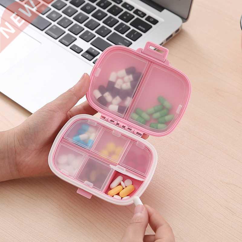 8 grids organizer container for tablets travel pill box with