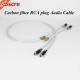 Silver Plated with X41025 Rhodium Cable Analogue Pair RCA