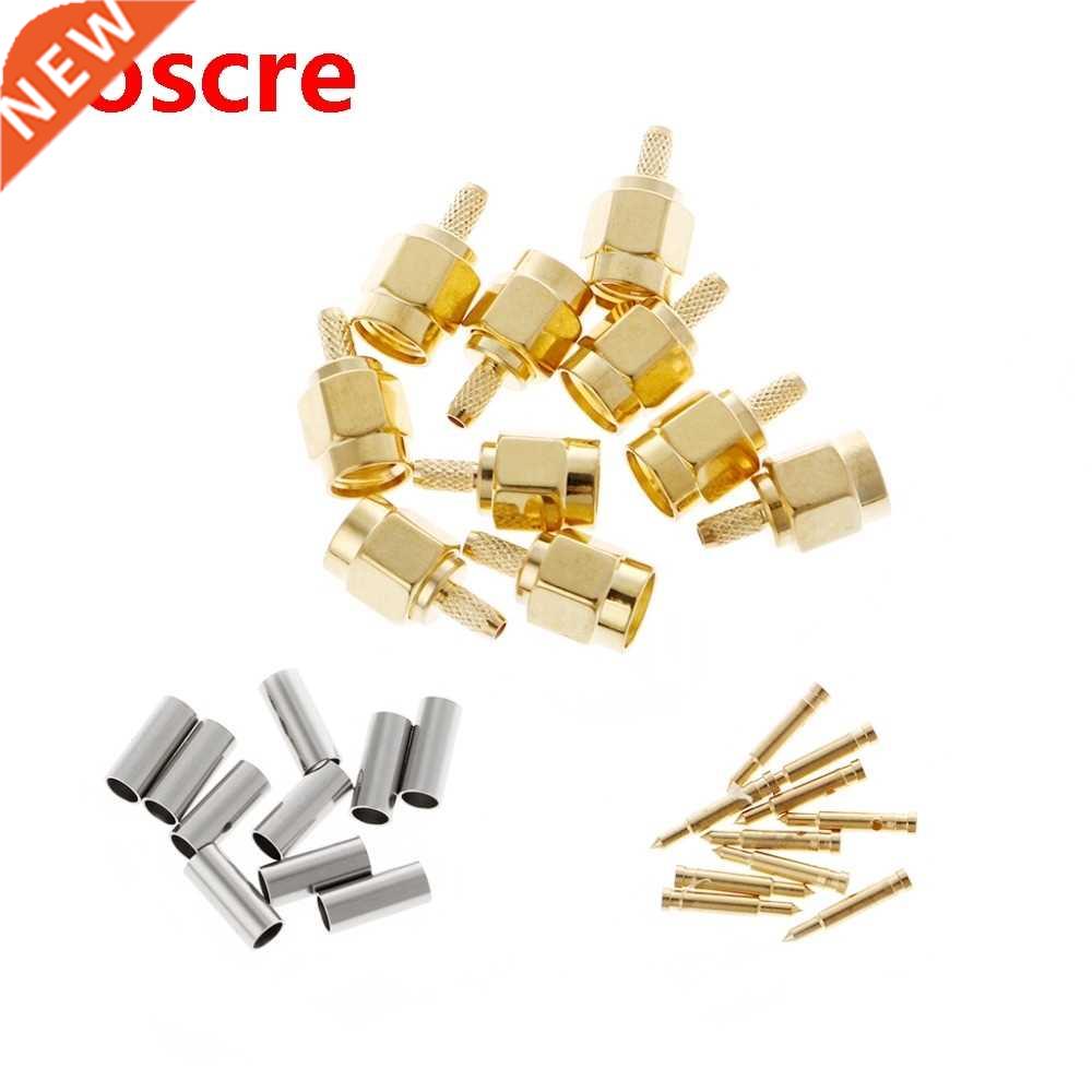 10 Pcs SMA Male Plug Crimp RG174 RG316 LMR100 Cable RF Conne