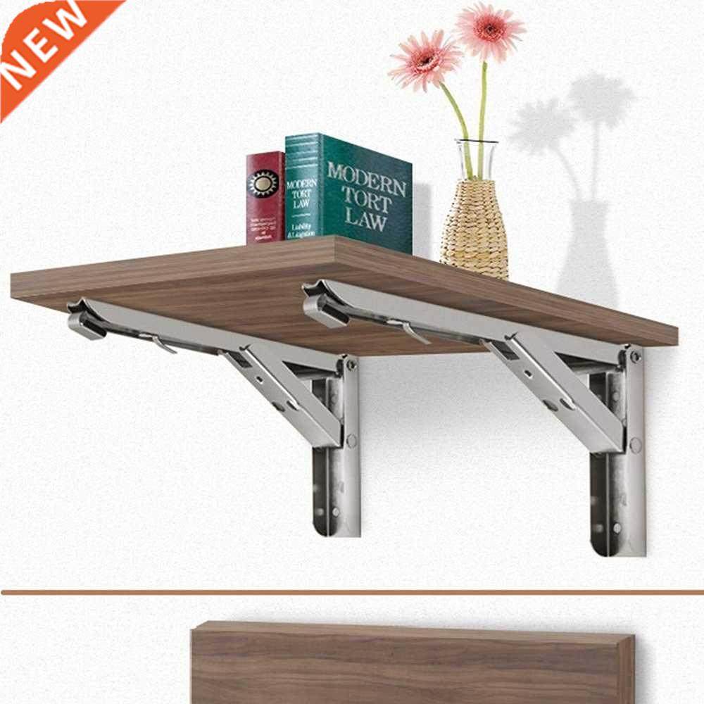 2pcs folding shelf brackets heavy duty stainless steel colla