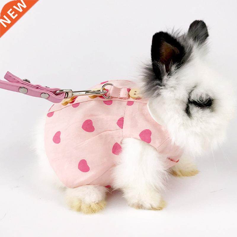 Rabbit Clothes Cute Bunny Vest Harness Outdoor Leash Set Sma