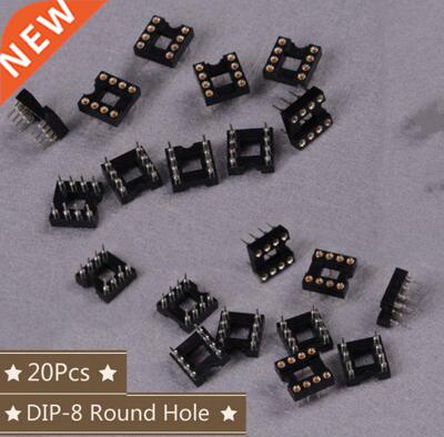 20pcs/10pcs DIP-8 Round Hole 8 Pins 2.54MM DIP DIP8 IC Socke
