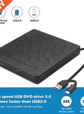 USB 3.0 External DVD RW CD Writer Drive Burner ROM Disk Read