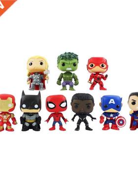 9pcs/set Marvel Avengers Super Hero Thor Ironman Hulk Captai