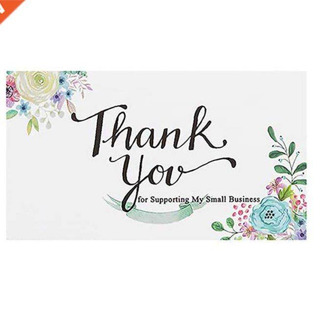 10-50pcs flower thank you for supporting my small business c